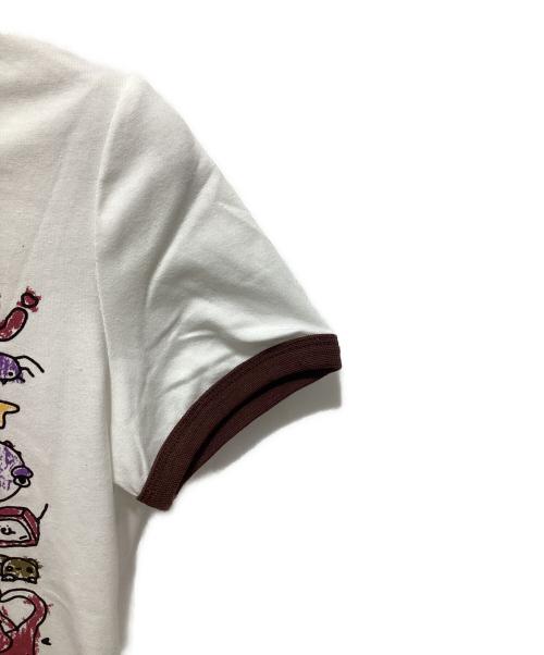Heaven by Marc Jacobs（ヘブンバイマークジェイコブス）Heaven by Marc Jacobs (ヘブンバイマークジェイコブス) リンガーTシャツ ホワイト サイズ:M 未使用品の古着・服飾アイテム