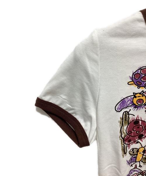 Heaven by Marc Jacobs（ヘブンバイマークジェイコブス）Heaven by Marc Jacobs (ヘブンバイマークジェイコブス) リンガーTシャツ ホワイト サイズ:M 未使用品の古着・服飾アイテム
