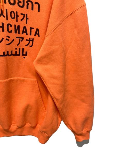 BALENCIAGA（バレンシアガ）BALENCIAGA (バレンシアガ) Languages Medium Fit Hoodie オレンジ サイズ:Sの古着・服飾アイテム