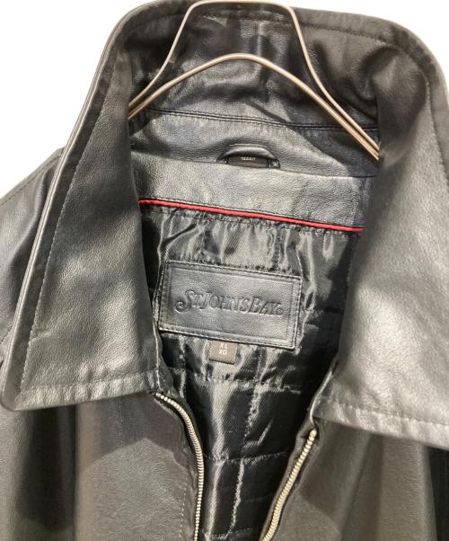 ST JOHN'S BAY（セントジョンズベイ）ST JOHN'S BAY (セントジョンズベイ) レザージャケット ブラック サイズ:XLの古着・服飾アイテム