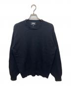 stussyステューシー）の古着「BENT CROWN SWEATER」｜ブラック