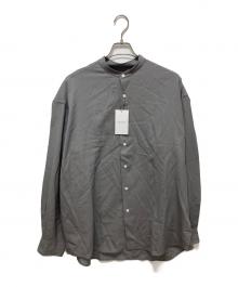 SOPH.（ソフ）の古着「WASHBLE WOOL BAND COLLAR SHIRT」｜グレー