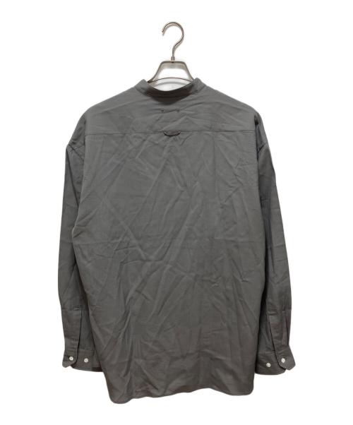 SOPH.（ソフ）SOPH. (ソフ) WASHBLE WOOL BAND COLLAR SHIRT グレー サイズ:３ 未使用品の古着・服飾アイテム