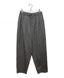 SOPH.（ソフ）の古着「WASHBLE WOOL TAPERED BOLD PANTS」｜グレー