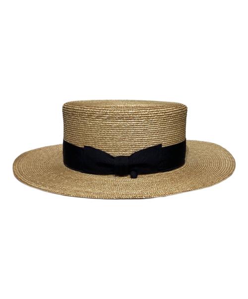 THE H.W.DOG&CO.（エイチダブリュードッグアンドコー）THE H.W.DOG&CO. (エイチダブリュードッグアンドコー) BOATER ベージュ サイズ:36の古着・服飾アイテム