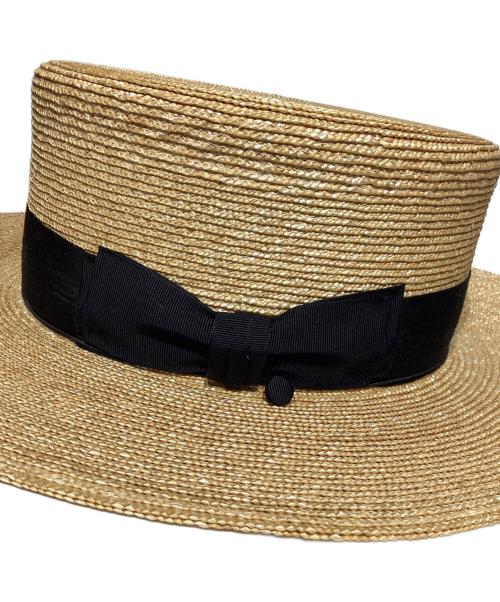 THE H.W.DOG&CO.（エイチダブリュードッグアンドコー）THE H.W.DOG&CO. (エイチダブリュードッグアンドコー) BOATER ベージュ サイズ:36の古着・服飾アイテム
