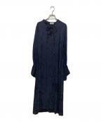 saharaサハラ）の古着「Piping Flower Dress」｜ネイビー