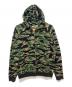 A BATHING APE（アベイシングエイプ）の古着「タイガーカモダブルジップパーカー」｜グリーン