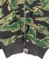 中古・古着 A BATHING APE (アベイシングエイプ) タイガーカモダブルジップパーカー グリーン サイズ:M：20000円