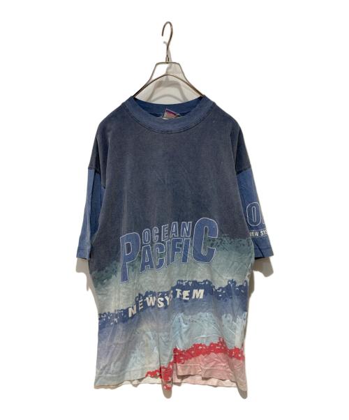 Ocean Pacific（オーシャンパシフィック）Ocean Pacific (オーシャンパシフィック) グラフィックtシャツ ネイビー サイズ:Ｌの古着・服飾アイテム