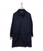 COMME des GARCONSコムデギャルソン）の古着「ウールギャバ ステンカラーコート」｜ネイビー