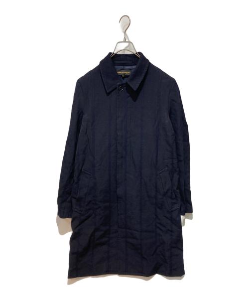 COMME des GARCONS（コムデギャルソン）COMME des GARCONS (コムデギャルソン) ウールギャバ ステンカラーコート ネイビー サイズ:Mの古着・服飾アイテム