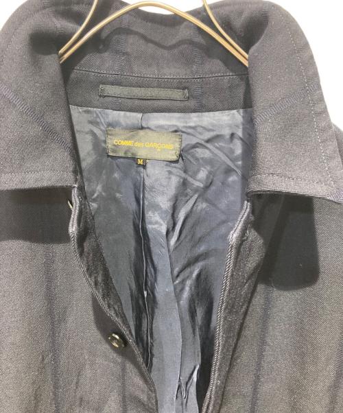 COMME des GARCONS（コムデギャルソン）COMME des GARCONS (コムデギャルソン) ウールギャバ ステンカラーコート ネイビー サイズ:Mの古着・服飾アイテム