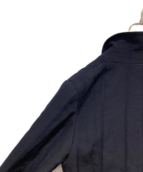 COMME des GARCONS（コムデギャルソン）COMME des GARCONS (コムデギャルソン) ウールギャバ ステンカラーコート ネイビー サイズ:Mの古着・服飾アイテム