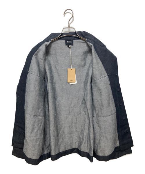 A.P.C.（アーペーセー）A.P.C. (アーペーセー) コットンリネンジャケット ネイビー サイズ:L 未使用品の古着・服飾アイテム