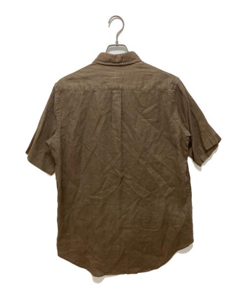 YOHJI YAMAMOTO（ヨウジヤマモト）YOHJI YAMAMOTO (ヨウジヤマモト) デザインリネンシャツ カーキ サイズ:2の古着・服飾アイテム