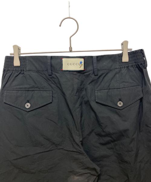 GUCCI（グッチ）GUCCI (グッチ) テーパードパンツ ブラック サイズ:46の古着・服飾アイテム