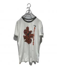 Champion×HARLEY-DAVIDSON（チャンピオン×ハーレーダビッドソン）の古着「クラシックロゴリンガーTシャツ」｜ホワイト