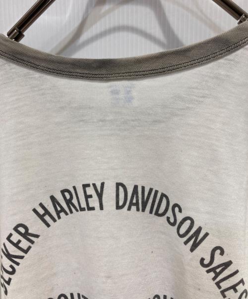 Champion（チャンピオン）Champion (チャンピオン) HARLEY-DAVIDSON (ハーレーダビッドソン) クラシックロゴリンガーTシャツ ホワイト サイズ:Ｌの古着・服飾アイテム