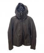 DOMENICO+SAVIOドメニコアンドサビオ）の古着「HOOD LETHER JACKET」｜ブラック