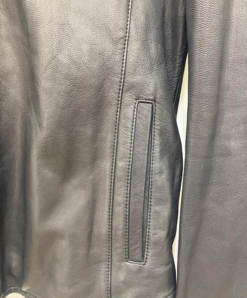 DOMENICO+SAVIO（ドメニコアンドサビオ）DOMENICO+SAVIO (ドメニコアンドサビオ) HOOD LETHER JACKET ブラック サイズ:44の古着・服飾アイテム