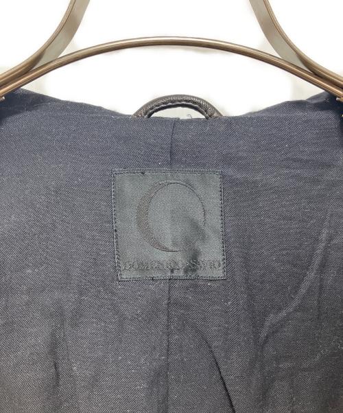 DOMENICO+SAVIO（ドメニコアンドサビオ）DOMENICO+SAVIO (ドメニコアンドサビオ) HOOD LETHER JACKET ブラック サイズ:44の古着・服飾アイテム