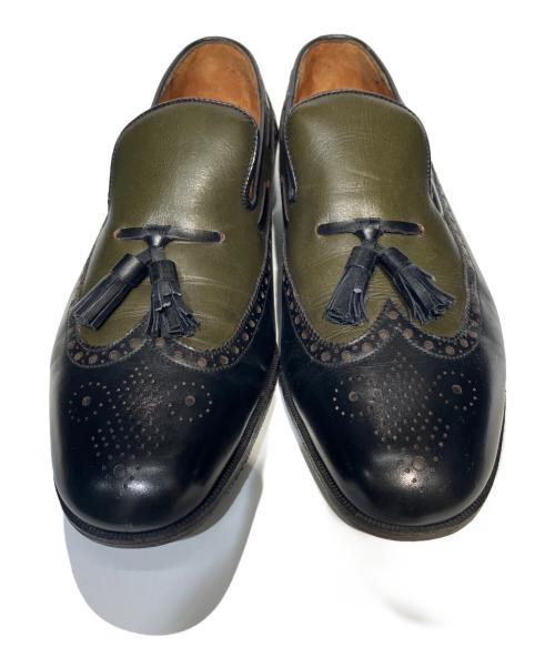 J.M.WESTON（ジェイエムウエストン）J.M.WESTON (ジェイエムウエストン) タッセルローファー ブラック×グリーン サイズ:７Dの古着・服飾アイテム