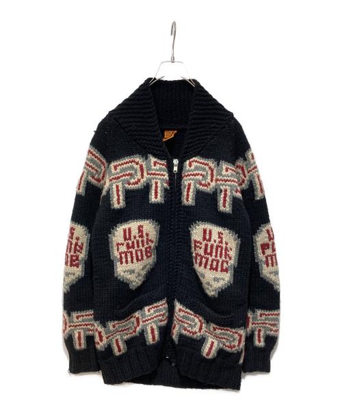 SOUL POWER（ソウル・パワー）SOUL POWER (ソウル・パワー) カウチンニットカーディガン ブラック サイズ:Mの古着・服飾アイテム