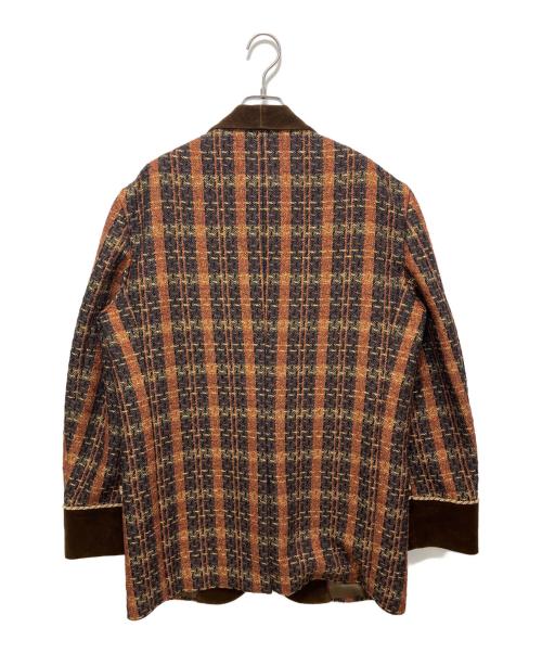 GUCCI（グッチ）GUCCI (グッチ) ゴールドラメ入りチェックツイードテーラードジャケット ゴールド サイズ:48の古着・服飾アイテム