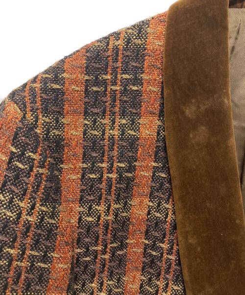 GUCCI（グッチ）GUCCI (グッチ) ゴールドラメ入りチェックツイードテーラードジャケット ゴールド サイズ:48の古着・服飾アイテム