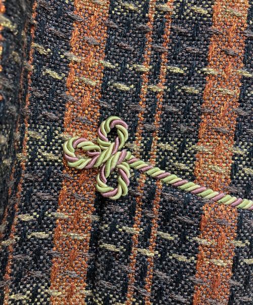 GUCCI（グッチ）GUCCI (グッチ) ゴールドラメ入りチェックツイードテーラードジャケット ゴールド サイズ:48の古着・服飾アイテム