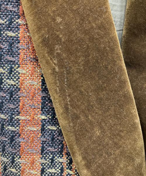 GUCCI（グッチ）GUCCI (グッチ) ゴールドラメ入りチェックツイードテーラードジャケット ゴールド サイズ:48の古着・服飾アイテム