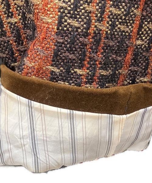 GUCCI（グッチ）GUCCI (グッチ) ゴールドラメ入りチェックツイードテーラードジャケット ゴールド サイズ:48の古着・服飾アイテム