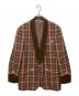 GUCCI（グッチ）の古着「ゴールドラメ入りチェックツイードテーラードジャケット」｜ゴールド