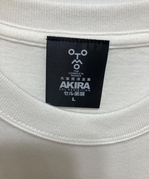 大友克洋全集AKIRAセル画展（オオトモカツヒロゼンシュウアキラセルガテン）大友克洋全集AKIRAセル画展 (オオトモカツヒロゼンシュウアキラセルガテン) プリントTシャツ ホワイト サイズ:L 未使用品の古着・服飾アイテム
