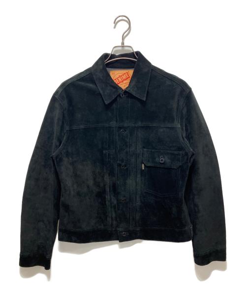 DENIME（ドゥニーム）DENIME (ドゥニーム) スウェードジャケット ブラック サイズ:Lの古着・服飾アイテム