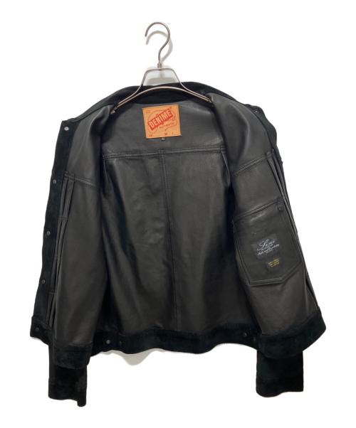 DENIME（ドゥニーム）DENIME (ドゥニーム) スウェードジャケット ブラック サイズ:Lの古着・服飾アイテム