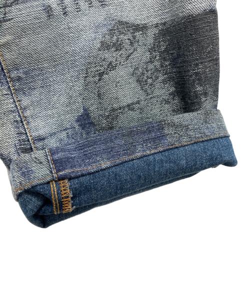 JUST CAVALLI（ジャストカヴァリ）JUST CAVALLI (ジャストカヴァリ) ナポレオンプリントデニムパンツ ブルー サイズ:31の古着・服飾アイテム