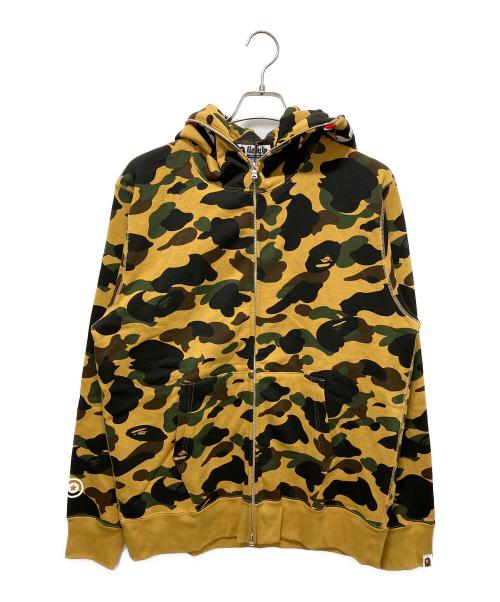 BAPE BY A BATHING APE（ベイプバイアベイシングエイプ）BAPE BY A BATHING APE (ベイプバイアベイシングエイプ) 1st Camo Shark Full Zip Hoodie グリーン サイズ:Lの古着・服飾アイテム