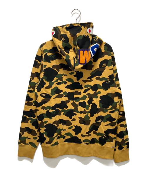 BAPE BY A BATHING APE（ベイプバイアベイシングエイプ）BAPE BY A BATHING APE (ベイプバイアベイシングエイプ) 1st Camo Shark Full Zip Hoodie グリーン サイズ:Lの古着・服飾アイテム
