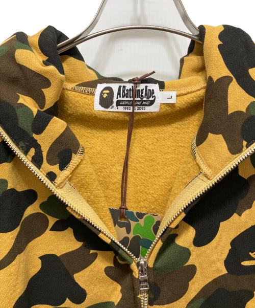 BAPE BY A BATHING APE（ベイプバイアベイシングエイプ）BAPE BY A BATHING APE (ベイプバイアベイシングエイプ) 1st Camo Shark Full Zip Hoodie グリーン サイズ:Lの古着・服飾アイテム
