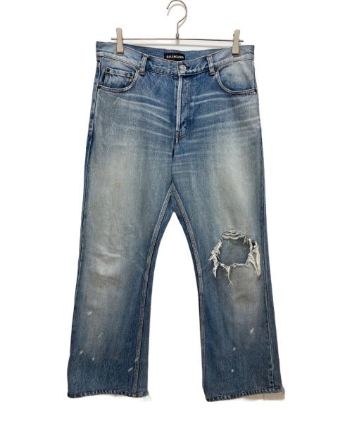 BALENCIAGA（バレンシアガ）BALENCIAGA (バレンシアガ) ブーツカットデニムパンツ インディゴ サイズ:Mの古着・服飾アイテム