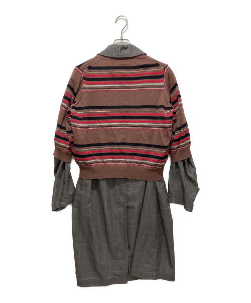 KOLOR（カラー）KOLOR (カラー) ニットドッキングコート ブラウン サイズ:3の古着・服飾アイテム