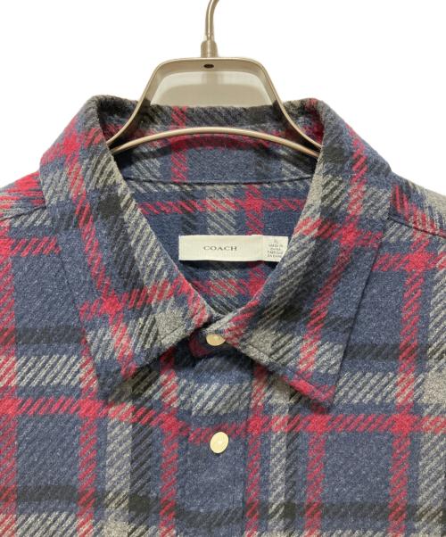 COACH（コーチ）COACH (コーチ) フランネルシャツ ネイビー サイズ:XLの古着・服飾アイテム