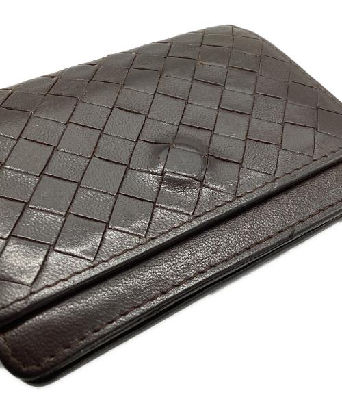 BOTTEGA VENETA（ボッテガベネタ）BOTTEGA VENETA (ボッテガベネタ) イントレチャートカードケース ブラウンの古着・服飾アイテム