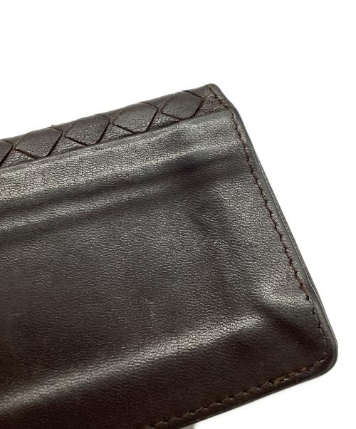 BOTTEGA VENETA（ボッテガベネタ）BOTTEGA VENETA (ボッテガベネタ) イントレチャートカードケース ブラウンの古着・服飾アイテム