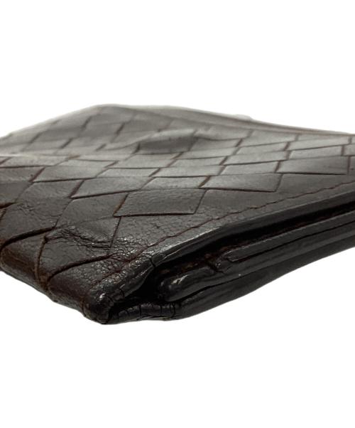 BOTTEGA VENETA（ボッテガベネタ）BOTTEGA VENETA (ボッテガベネタ) イントレチャートカードケース ブラウンの古着・服飾アイテム