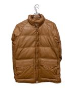 A BATHING APE×PEEL SLOWLY ANDアベイシングエイプ×）の古着「カウレザーダウンジャケット」｜ブラウン