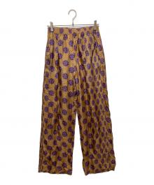MM6 Maison Margiela（エムエムシックスメゾンマルジェラ）の古着「シルクワイドイージーパンツ」｜ブラウン