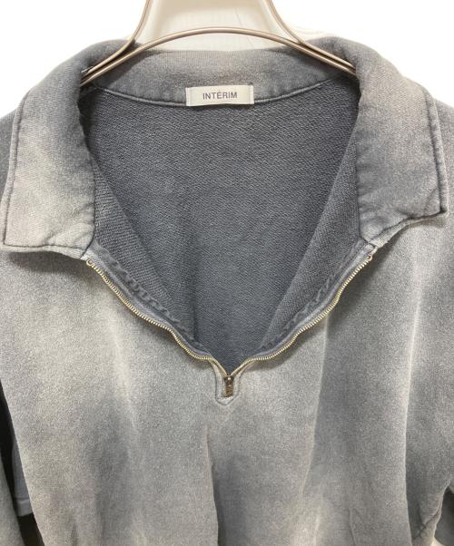 INTERIM（インテリム）INTERIM (インテリム) VINTAGE FADE HALF ZIP COLLAR SWEAT SHIRT グレー サイズ:Freeの古着・服飾アイテム